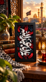 تابلو هنری «یا اباعبدالله» با طرح پر - تصویر 3