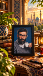 تابلو قاب‌دار تصویر جوانی رهبر شهید انقلاب - تصویر 3