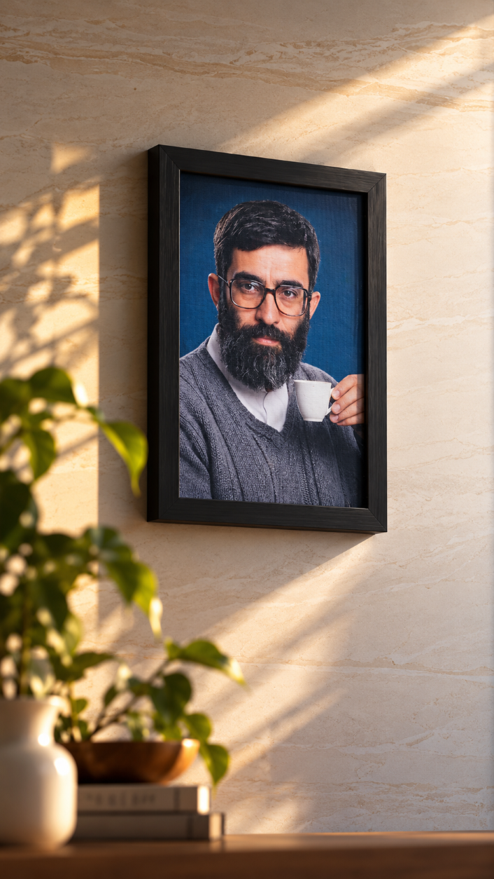 5-wall-2 تابلو قابدار تصویر جوانی رهبر شهید انقلاب - تصویر 1